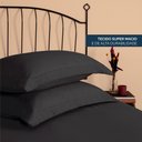Ver imagem 2 de Kit 2 Fronhas Slim com 3 Abas 50cm X 70cm Micropercal 200 Fios - Preto