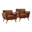 Ver imagem 1 de Conjunto - 2 Poltronas Lyz Corino Caramelo