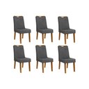 Ver imagem 1 de Cadeira de Cozinha Stela Kit 6 Un Ipe Suede Lunar