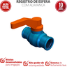 Registro de Esfera Rosca com Alavanca Pvc Bitola 3/4'' Cor Azul Irriga Durín - 2