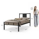 Ver imagem 3 de Cama Infanto Juvenil Solteiro Ravena com Estrado de Aço Preto Klm Store