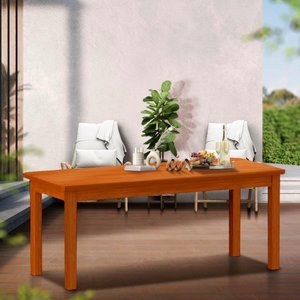 Mesa 8 Lugares Clássica Madeira Maciça 200 X 88 Cm Marrom Safira Nemargi