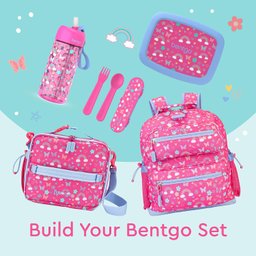 Bentgo Conjunto de Utensílios Infantis de Plástico Rosa - 6