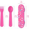 Bentgo Conjunto de Utensílios Infantis de Plástico Rosa - 5