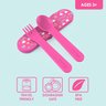 Bentgo Conjunto de Utensílios Infantis de Plástico Rosa - 3