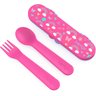 Bentgo Conjunto de Utensílios Infantis de Plástico Rosa - 1