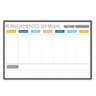 Quadro Planner 90x60 Cm Semanal Light e Mensal Gray Moldura Madeira Preto - Semanal - 1
