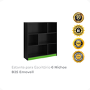 Ver imagem 2 de Estante para Escritório 6 Nichos B25 Emovell:preto e Verde