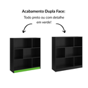 Ver imagem 4 de Estante para Escritório 6 Nichos B25 Emovell:preto e Verde