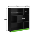 Ver imagem 3 de Estante para Escritório 6 Nichos B25 Emovell:preto e Verde