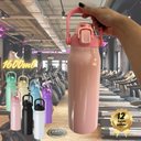 Ver imagem 3 de Garrafa Térmica Água Inox Academia Alça Tampa Não Vaza 12hs Quente/frio Copo Térmico Sport Rosa