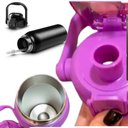 Ver mais imagens de Garrafa Térmica Água Inox Academia Alça Tampa Não Vaza 12hs Quente/frio Copo Térmico Sport Rosa