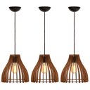 Ver imagem 1 de Pendente Mdf Poptem trio catedral madeira