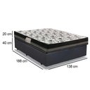 Ver imagem 5 de Cama Baú Casal Sintético + Colchão Casal Ortobom Iso Dupla Face 60x138x188 Cinza