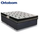 Ver imagem 2 de Cama Baú Casal Sintético + Colchão Casal Ortobom Iso Dupla Face 60x138x188 Cinza