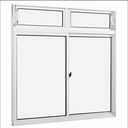 Ver imagem 1 de Janela de Correr Alumínio Branco 02F c/Basculante Classic - 120x120