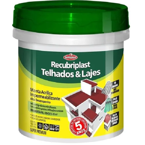 Manta Acrílica Impermeabiliz. Telhados E Lajes 20 Kg:Preto