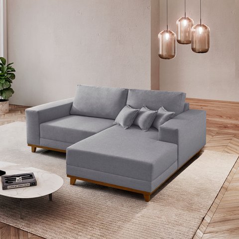 Sofá Cronos 185cm Chaise Lado Direito Meu Sofá Online