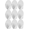 9 Ganchos Adesivos de Parede Aço Inox Ordene Aplik 500g Autocolantes Pequenos Multiuso Ovais - 1