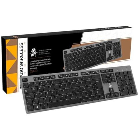 Teclado sem Fio 5+ Premium Preto