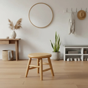 Ver imagem 2 de Kit 4 Banquinhos Redondos Torneados em Madeira Maciça Natural Acetinado