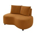 Ver imagem 1 de Sofa Orgânico Curvo Feijão 150cm Boucle Terracota Venus Estofama