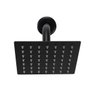 Ducha Inox 15x15 Cm Quadrado Preto Fosco C/ Cano Parede - 2