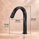 Ver mais imagens de Torneira Laguna Preta Baixa Aço Inox 304 Premium Goldenx