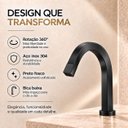 Ver imagem 6 de Torneira Laguna Preta Baixa Aço Inox 304 Premium Goldenx