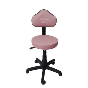 Cadeira Secretaria Mocho Podóloga Estética - para Dentista,manicure, Tatuador, Corano Rosa Bebe