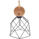 Ver imagem 4 de Luminária Arandela de Parede Aramada Cálice Preto Industrial Retro Cobre Rose Gold Agp Ilumini