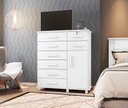 Ver imagem 1 de Cômoda 8 Gavetas 1 Porta Messina Branco Lanza