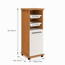 Ver imagem 3 de Fruteira para Cozinha 2 Cestos 1 Porta com Prateleira Removível Paraná Espresso Móveis