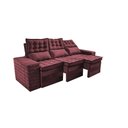 Ver imagem 7 de Sofá 3 Lugares Retrátil e Reclinável Cama inBox Senses 2,00m Velusoft Vinho