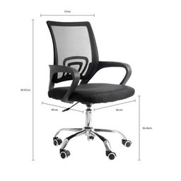 Kit 2 Cadeiras de Escritório Mesh New Java Secretária Ergonômica Sala de Reunião - 2