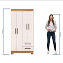 Ver imagem 3 de Guarda Roupa Solteiro Nt6010 4 Portas e 2 Gavetas com Pés Freijo Trend com Off White
