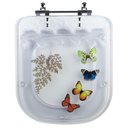 Ver imagem 1 de Tampa de Vaso Acrílico Decorado Quadra Transparente para Bacia Deca