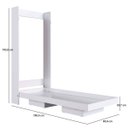 Ver imagem 4 de Cama de Solteiro Articulável Vertical com Nichos Branca