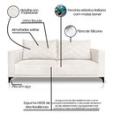 Ver imagem 7 de Sofá Living 2 Lugares 1,60m Horus Bouclê Off White Pés de Aço - Pallazio