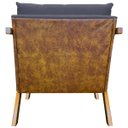 Ver imagem 6 de Kit 2 Poltronas Laura Moderna Corino e Linho Cores Pé Castanho