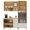 Ver imagem 6 de Cozinha Compacta 100 MDF 3 Peças com Tampo e Torre Quente 190cm Aura Luciane Móveis