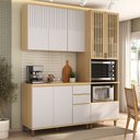 Ver imagem 1 de Cozinha Compacta 100 MDF 3 Peças com Tampo e Torre Quente 190cm Aura Luciane Móveis