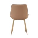Ver imagem 3 de Kit 4 Cadeiras de Jantar Estrutura em Aco Carbono Nobre Bronze Estofado em Linho Conforto - Caramelo