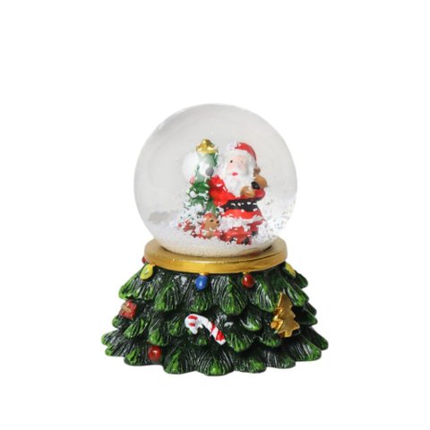 Globo de Água Noel Pinheiro Boneco Neve Casinha 8,5cm - 3116829 - Cromus
