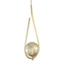 Ver imagem 2 de Lustre Pendente On Drop - Dourado com Globo de Vidro Âmbar - 4126-14-am