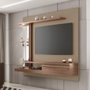 Ver imagem 1 de Painel para TV Denver 55 Fendi Freijó com Espelhos e LED Bechara Móveis