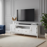 Rack para Tv com Pés Luiz Xv 2 Gavetas 2 Portas e Nicho 751 Meyer Móveis - Branco Laca - 1