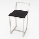 Ver imagem 1 de Banqueta Baixa Para Cozinha Industrial Assento Estofado White