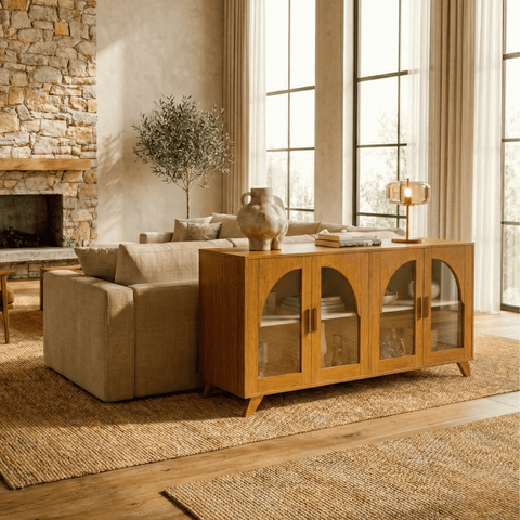 Buffet Mesa Apoio Lateral Murano Cinamomo/off White