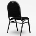 Ver mais imagens de Kit 10 Cadeiras Hoteleiras Auditório Empilhável Linho M23 Preto - Mpozenato